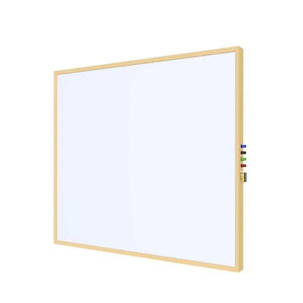 Porcelain Whiteboard, 22-7/8x35.25", Maple, Porcelain, 22-7/8", 35-1/4", White
